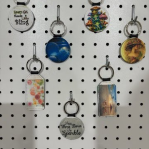 Front of leather keychains